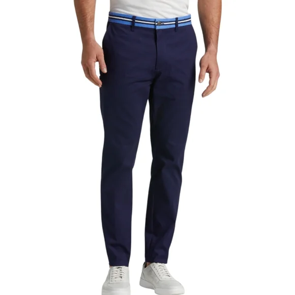 Con.Struct Men's Chino Pants Navy Blue Contrasting Waistband Stretch - Sz 48x30 - Picture 12 of 12